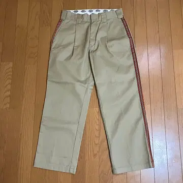 새상품급 디키즈 베이지 워크 팬츠 사이드 스트라이프