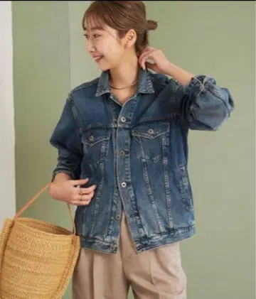 새상품급 플라주 plage 데님 자켓 38 M