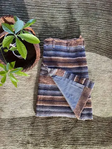 45rpm 울 보더 퀼트 스커트