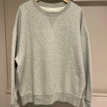 [ 새상품급 ] GAP 블랭크 맨투맨 앞V 가제트 무지 그레이 L