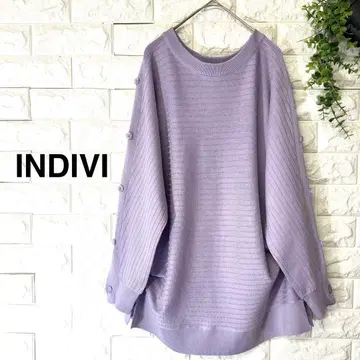INDIVI 니트 이탈리아제 인디비 버튼 니트