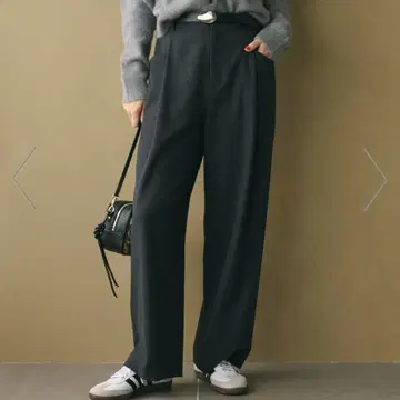 2025AW 울 블렌드 트윌 백 밴딩 팬츠 워셔블 미사용 새상품