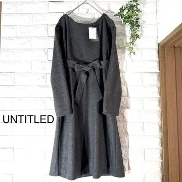 새상품 UNTITLED 원피스 언타이틀 플레어 원피스 벨트 포함