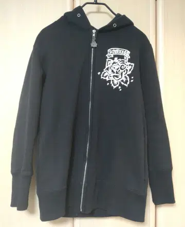 SEX POT 스컬 프린트 후드티 블랙 (하자 있음)