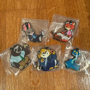 주토피아2 가챠가챠 키링 5개 세트