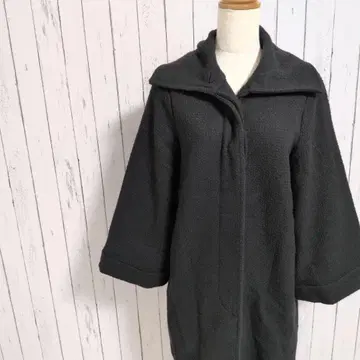 써니레이 미들 코트 볼륨 소매 스탠드 카라 아우터 M 블랙 컬러 겨울