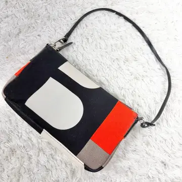 [ 새상품급 ] BALLY B 로고 액세서리 파우치 캔버스 가죽 2way