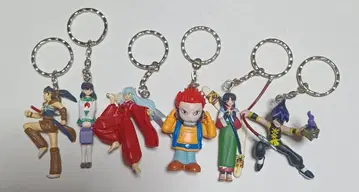 애니메이션 캐릭터 피규어 키링 6체 세트