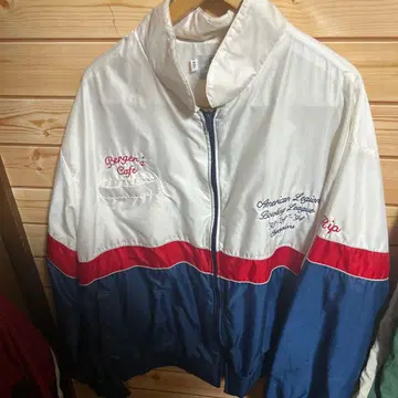 나일론 자켓 화이트/레드/네이비