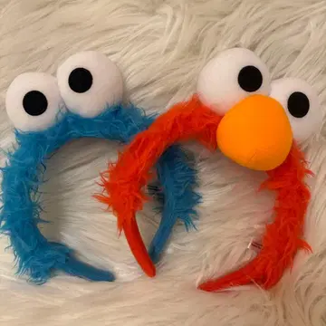 유니버셜 엘모 쿠키 몬스터 머리띠 USJ 세트 세서미