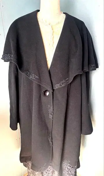 MONK 몽크 블랙 하프 코트 자켓 캐시미어 혼방