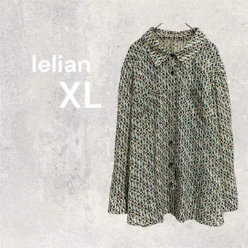 레리안 lelian 셔츠 블라우스 긴팔 올 패턴 일본제 XL 빅 사이즈