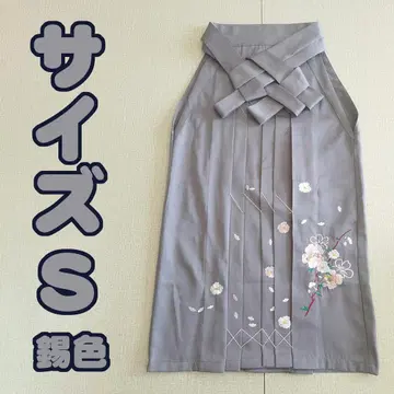 새상품 하카마 단품 자수 졸업식용 하카마 하카마만 여아 S사이즈 그레이