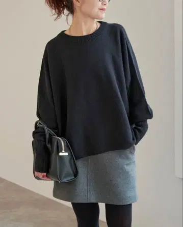 스픽앤스팬 벌키얀 돌먼 롱 리브 니트