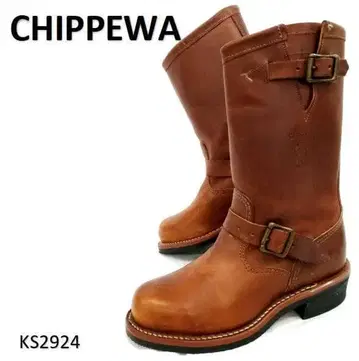 치페와 새상품 91066 엔지니어 부츠 탄레네게이드 브라운 US6