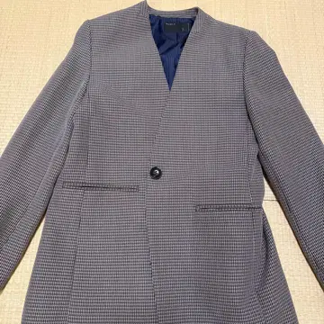 Noble 노카라 브라운 계열 체크 자켓 36