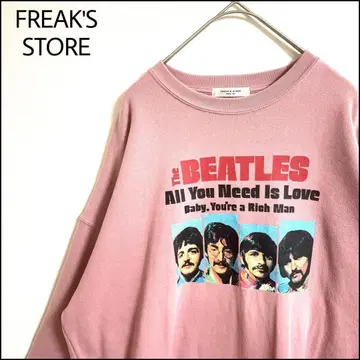 FREAK'S STORE 맨투맨 Beatles 핑크 오버 사이즈