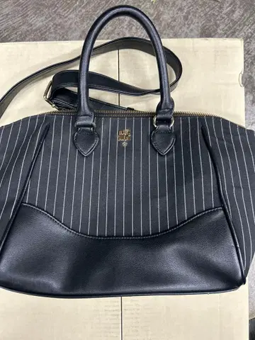 스트라이프 디자인 숄더 겸 핸드백