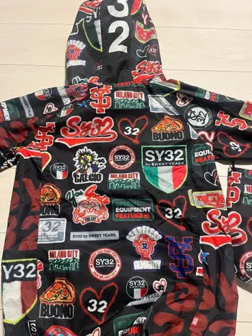 SY32 로고 프린트 후드 부착 후드티