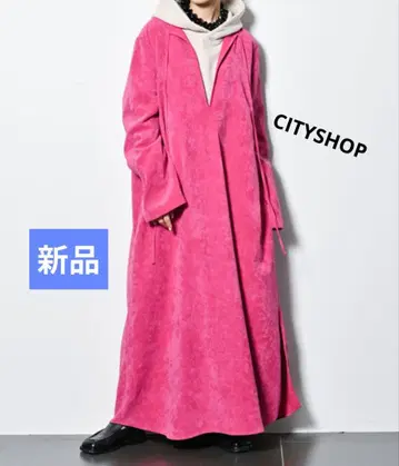 평일 타임세일 CITYSHOP 벨벳 카프탄 드레스 핑크