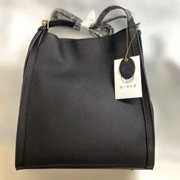 새상품 소가죽 세로형 토트백 비타페리체 천연 가죽 블랙