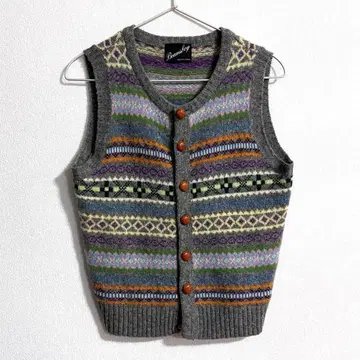 BEAMSBOY 빔즈 보이 니트 베스트 노르딕 무늬