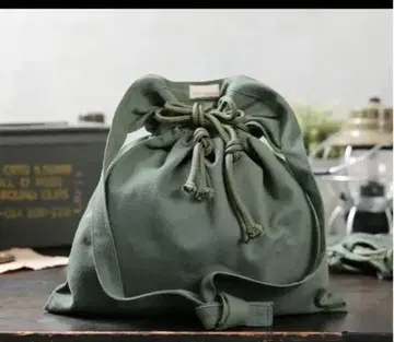 WAIPER.inc 실물 미군 코튼 새틴 리메이크 에이프런 백 일본제