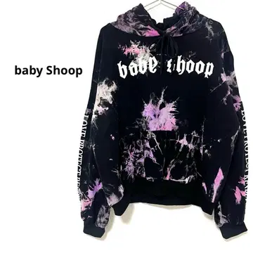 베이비 슈프 로고 타이 다이 패턴 풀오버