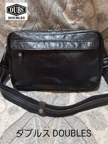 더블스 DOUBLES 천연 가죽/2way/사선 크로스 숄더백/세컨드 백