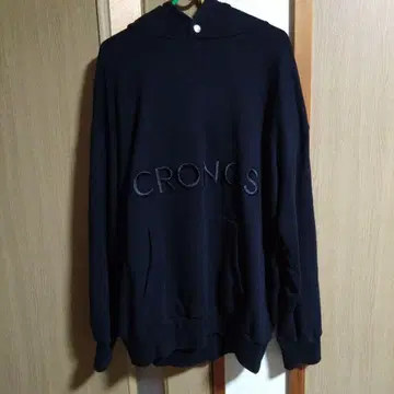 CRONOS 크로노스 블랙 후드 부착 후드티