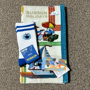 퍼펫 순순 니코앤드 콜라보 페이스 타월 GU 콜라보 양말