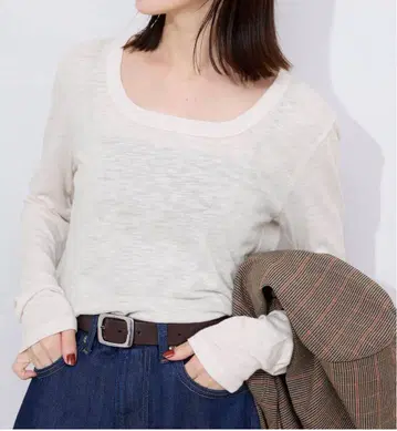 SLOBE IENA 슬라브 와이드 넥 롱티