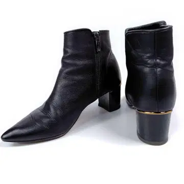 다이애나 사이드 지퍼 부츠 24cm 스틸레토 엠보