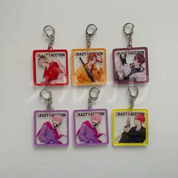 CrazyRaccoon CR 프레임 키체인 아크릴 키링