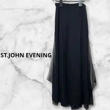 ST.JOHN EVENING 세인트존스 이브닝 팬츠 블랙 실크 100