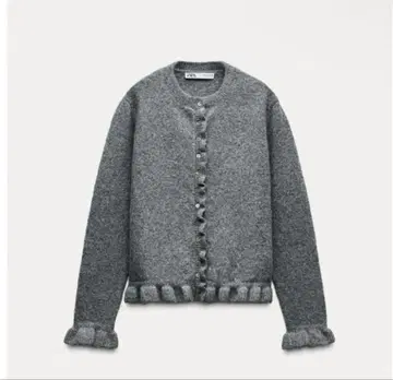 자라 프릴 니트 가디건