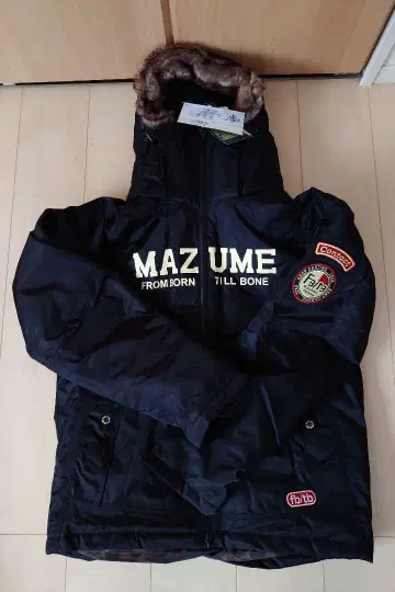 마즈메 방한 자켓 블랙 L 새상품 상의만