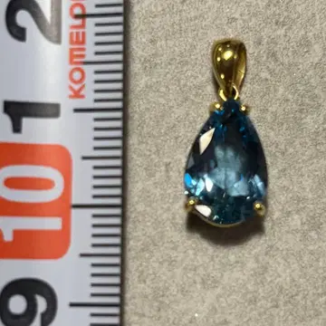 [ 중고 ] 감정필 아쿠아 마린 & 플라티나 750 펜던트 헤드만