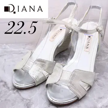 DIANA 다이애나 샌들 실버 메탈릭 웨지솔 22.5