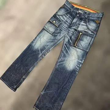 EDWIN 에드윈 카고 데님 팬츠 부시 팬츠