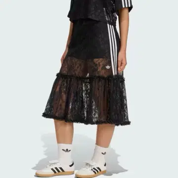 아디다스 오리지널스 레이스 스커트 블랙 S 사이즈