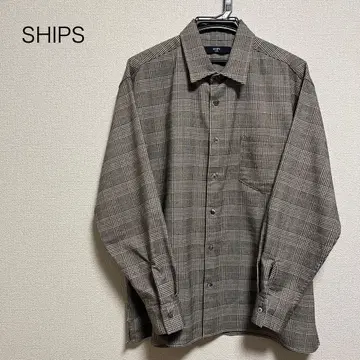 SHIPS colors 체크 셔츠 그레이 M