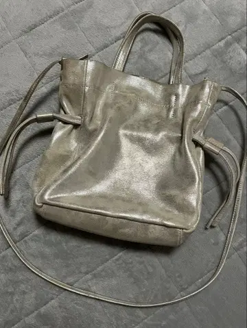 SHENERY 가죽 복조리 숄더 실버