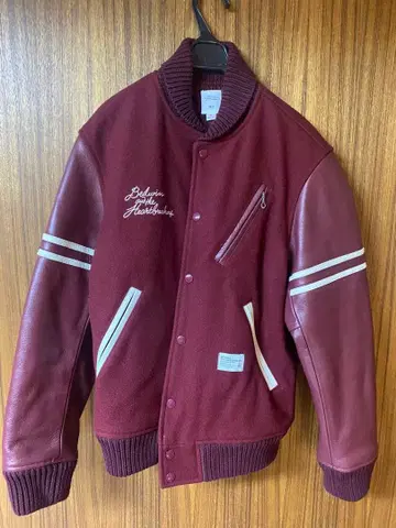 BEDWIN & THE HEARTBREAKERS 바시티 자켓 버건디