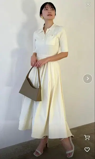 [ 착용 1회 ] 폴로 니트 도킹 원피스