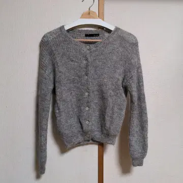 [ 새상품급 ] 스픽앤스팬 니트 가디건 그레이 라이트 그레이 모헤어