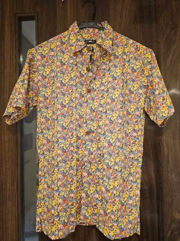 CASH CA 카슈카 꽃무늬 반팔 하와이안 셔츠