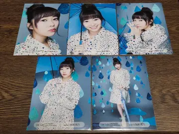 사시하라 리노 AKB48 개별 사진 세트 5장 물방울 디자인