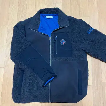 허시파피 플리스 자켓 블랙/파랑