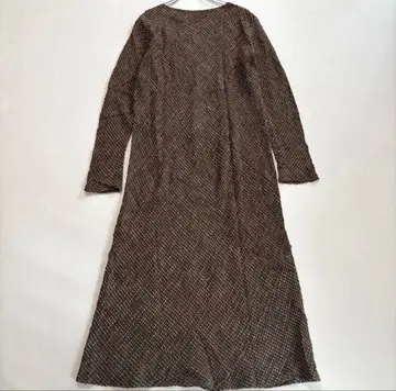 요건 레일 롱 원피스 브라운